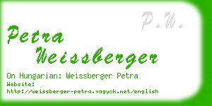 petra weissberger business card